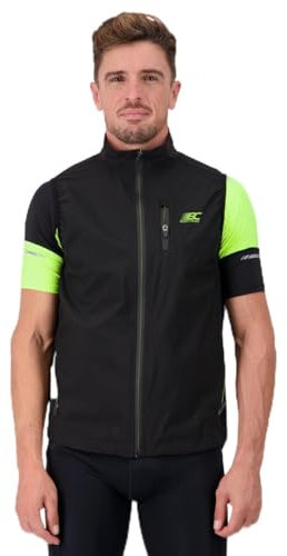 BODYCROSS Coupe-Vent Col Haut Sans Manches Imperméable Homme Taylor Noir – Trail, Randonnée, Running – Polyester – Imperméable, Déperlant, Poches, Zips Waterproof