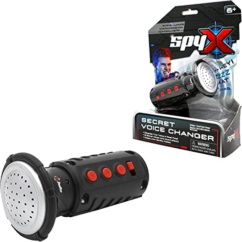 SpyX - 10537 Changeur de Voix Secret pour Enfants - Déguisez et cachez Votre identité pour des Missions d'espionnage Amusantes - Comprend Un changeur de Voix Secret avec 9 Modes de Distorsion, 6 Ans