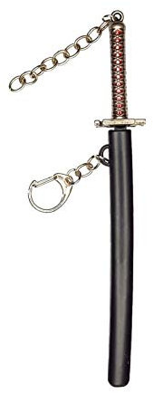 pidak shop Schlüsselanhänger Brieföffner Katana Bankai 17 cm Metall, Schwarz , 44