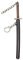 pidak shop Schlüsselanhänger Brieföffner Katana Bankai 17 cm Metall, Schwarz , 44