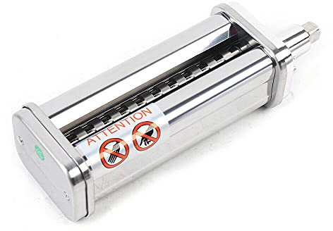 Futchoy Nudelblatt Rollenschneider Zubehör Nudelmaschine Maschinenteile für Alle Kitchen Aid Nudelvorsatz Küchenmaschine (Fettuccine Cutter)