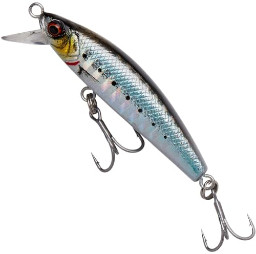 Savage Gear Gravity Minnow 50F - Schwimmender & sinkender Salzwasserköder für Makrele, Wolfsbarsch & Seebrasse, Leichter Spiel- & Wurfköder für Raubfischangeln Sardine Photo Print 5 cm