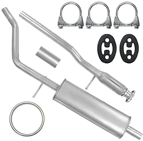 Adamot Mitteltopf Auspuff Mittelschalldämpfer für Fiat Punto 2 II (188) 1.2