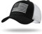 Trucker-Mütze mit amerikanischer Flagge, Snapback-Mütze, Baseballkappe für Herren und Damen, atmungsaktive Netzseite, verstellbare Passform, für Freizeitkleidung, Schwarz/Weiß, Einheitsgröße