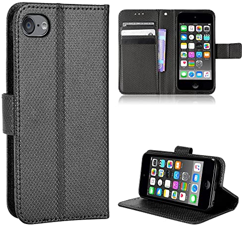 Baifu Lederhülle für iPod Touch 7 Hülle, Flip Case mit Stand, Diamant Cover Etui Handyhülle für iPod Touch 7，Diamant01
