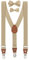 BomGuard Teenager Kinder Hosenträger Fliege Set,12-17 Jahre, beige
