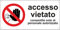 Pubblimania Accesso Vietato | Consentito solo al Personale Autorizzato - Cartello in alluminio composito metallo 3 mm di spessore (Cm 29x14,5 Accesso Vietato)
