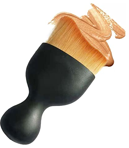 Brocha de Maquillaje,Contorno Face Pincel,Cepillo de Base Maquillaje de Fundación Herramienta Cosmética,Brocha de Base, Base Brocha,para mezclar líquido,crema,Corrector,Fundación Líquida,1PC (Negro)
