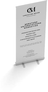easyprint Rollups / Banner mit Druck - 1 Stück - Design Simple - Farbe + Ausführung wählbar - personalisiert - online anpassen (Weiß - Classic - 800 x 2000 mm)