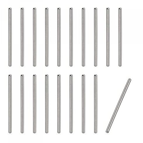 sourcing map 20Stk. 1x20mm Passstifte 304 Edelstahl Rundkopf Flachbefestigungselemente