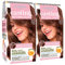L'Oréal Paris Casting Natural Gloss Farbbehandlung Ultra-Glossy Ton in Ton Farbe 623 Dunkelblond Walnuss ohne Ammoniak mit Haar-Maske, Handschuhe und Detektor – 2 Packungen