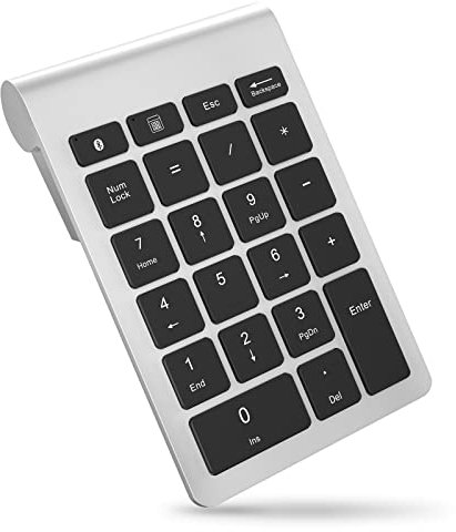 Foloda Number Pad for Laptop, Wireless Bluetooth Number Numeric Keypad Numpad, 10 Keys Numberpad Keyboard Computer Accessories for Laptop PC Notebook (NO Receiver)