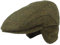 Breiter Schiebermütze Ohrenklappen Flatcap Schirmmütze 100% Wolle Oliv 61
