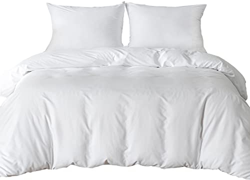 Good Nite Bettwäsche-Set für Einzelbett, Bettbezug mit 2 Kissenbezügen, weiche Mikrofaser, Polyester, Bettbezug-Sets (weiß)