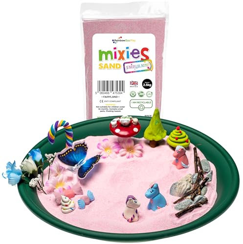 Rainbow Eco Play – Sensory Toys - Coloured Sand - Sensory Play Trays for Children - Fairy Toys - Fairyland Theme - 2.5kg Pink
