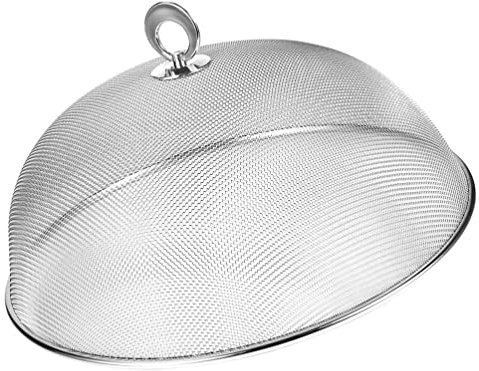 Yardwe Metall Fliegenhaube Lebensmittel Abdeckhaube Speiseschirm Kuchenhaube Mesh Kuchen Abdeckung Fliegenschirm Obstfliegen Haube Fruchtfliegen Küche Fliegenschutz
