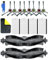 Yivy 16 Stück Ersatzteile Set für AIRROBO P20 P30 Staubsauger,P20 P30 Zubehör Kit Aufsatz:2 Hauptbürste,8 Schwarz Seitenbürsten,4 HEPA Filter,1 Reinigungsbürsten,1 Putztuch