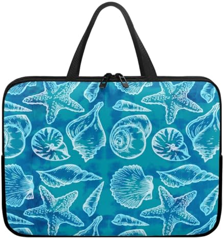 Surwin Custodia Borsa per Laptop con Manici, Conchiglie Compatibile con 10-17 Pollici Computer Portatile, Custodia Protettiva PC Impermeabile Sleeve per Laptop (17,Blu)