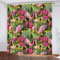 GIOVIA 3D Flamingo Vorhänge Abdunkelnde mit ösen 2 Stücks Gardinen Blickdicht Verdunkelungs Tropisch Dschungel Kälteschutz Scheibengardinen für Junge Mädchen Schlafzimmer B 280 X H 260 cm