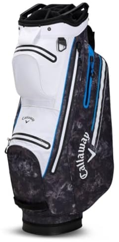 Callaway Golf Chev Dry 14 wasserdichte Cartbag 2024, Rauch/Weiß/Blau