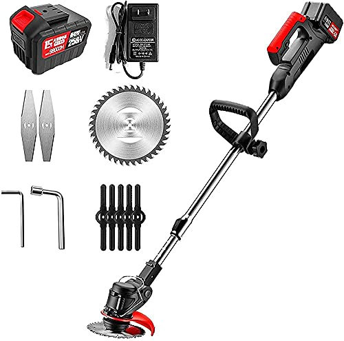 ABBNIA Tondeuse à Gazon portative Maison sans Fil Multifonction Batterie au Lithium Tondeuse à Gazon 21 V 7500 Mah Tondeuse à Gazon électrique 1 Batterie-1 Batterie