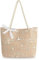 GEEHUA Stroh Strandtasche für Damen, Sommerurlaub Bedruckte Spitze Gewebte Handtasche Umhängetasche mit magnetischer Schnalle(Khaki)
