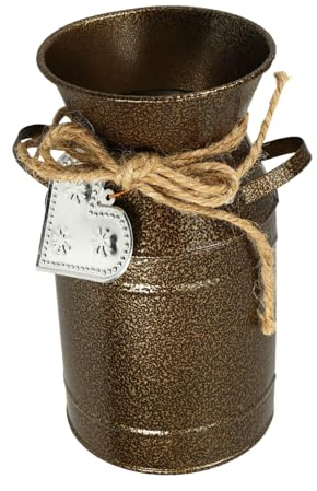 Cabilock Cubo para Arreglos Jarra De Metal Vintage Maceta Rústica Base Resistente para Oficina Hogar Y Jardín