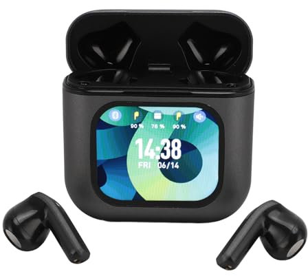 Auriculares Bluetooth, Auriculares Intrauditivos con Cancelación de Ruido, Inalámbricos con Estuche de Carga, Auriculares Estéreo HiFi, Auriculares Deportivos (Black)
