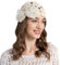 ZLYC Damen Mädchen Mütze Handgemachte Sommermütze Strickmütze, Dekorative Blumen Beige, One Size