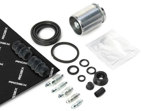 RIDEX 405R0112 Bremssattel-Reparatursatz Hinten Kompatibel mit VW Golf 4 Schrägheck 1J1 Golf 6 5K1 Golf 5 Schrägheck 1K1 POLO 9N Polo Schrägheck 6R1, 6C1