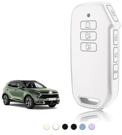 TOOMUME Schlüsselhülle TPU, Autoschlüssel Hülle Passt für Kia Sportage R QL NQ5 GT-Line Grand Sorento 4 MQ4 Ceed CD Sportswagon Optima NIRO EV6, Schlüsselcover Schutz Schlüsselgehäuse - Smart Key