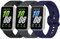 Vancle 3 Stück Armband für Samsung Galaxy Fit 3 Armbänder für Damen Herren, Silikon Uhrenarmband, Wasserdichtes Sport Ersatzarmband für Samsung SM-R390 Galaxy Fit 3, Schwarz/Dunkelgrau/Navy Blau