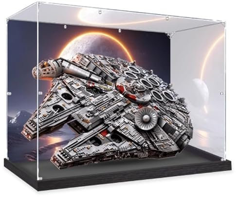 DDXMML Acryl-Vitrine für Lego 75192 Millennium Falcon Modell, klare staubdichte Displaybox, 34,6 x 15,3 Zoll