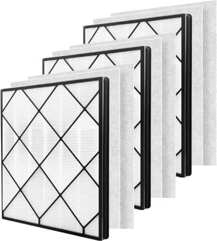 True HEPA Filter Replacement for Shark Air Purifier 4, Compatible with Shark HE400, HE401, HE401C, HE401NP, HE402, HE402C, HE405, UA415, Compare Part No. HE4FKBAS, HE4FKPET, HE4FKPETMB, HE4FKPRO