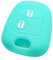 XEBRAD 2 Button Silicone Key Cover, for Citroen, C1 C2 C3 C4 XSARA, PICASSO, for Peugeot, 106 107 206 207 307, for Toyota, AYGO car key shell(Night Glow Blue)