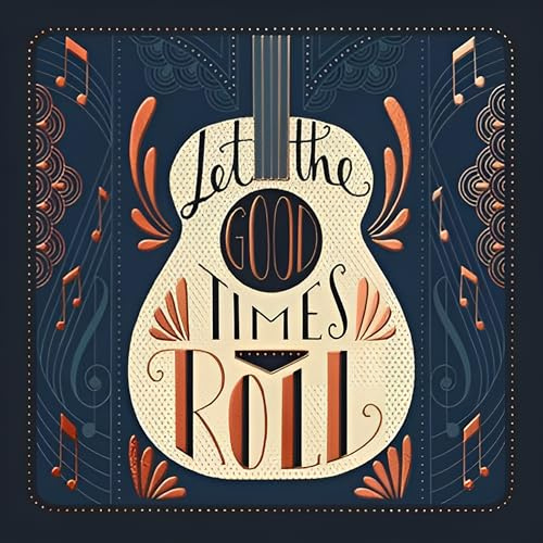 Paper Rose Geburtstagskarte für Männer – Happy Birthday Karte mit Let The Good Times Roll Gitarren-Design und speziellen Oberflächen – Geburtstagskarte für Männer