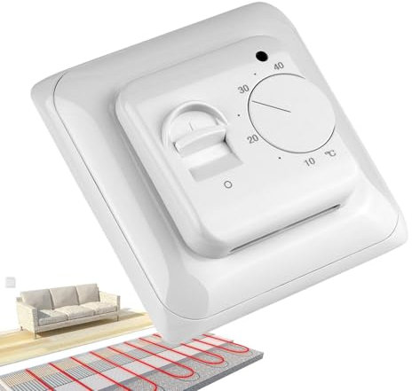 Gkumgwo Thermostat d'ambiance mécanique, Contrôleur de Thermostat réglable pour Chauffage au Sol | Outil de contrôle de température et de Refroidissement Stable pour Système de Chauffage par le Sol