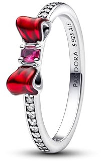 PANDORA Disney Prinzessin Schneewittchen Schleifen Ring aus Sterling Silber mit künstlichem Kristall und Zirkonia, Größe: 54, 193652C01-54