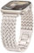 TOYOUTHS Compatible with Apple Watch Straps 38/40/41/42mm Women Dressy Stainless Steel Metal Gold Chain Strap Designer Cowboy Link Bracelet for iWatch Band Series 10 9 8 7 6 5 4 3 2 1 SE, Starlight
