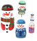 JOINPAYA 5-layer Christmas Snowman Russian Nesting Doll Hand Painted Decorative Toy for Boys and Girls Faux Snow Pattern