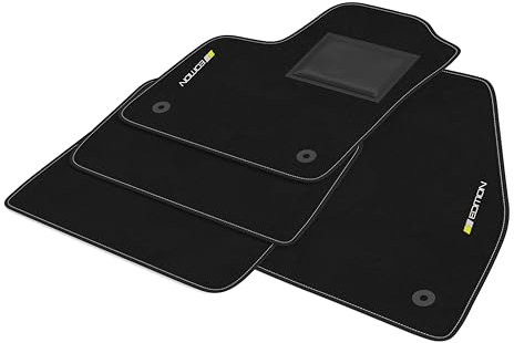 DHCarMats Bestickte Auto-Fußmatten für Opel Meriva B ab 2010 bis 2017, Auto-Fußmatten aus Teppichmaterial, rutschfest, personalisierbar, Innenraum, komplettes Set für vorne und hinten