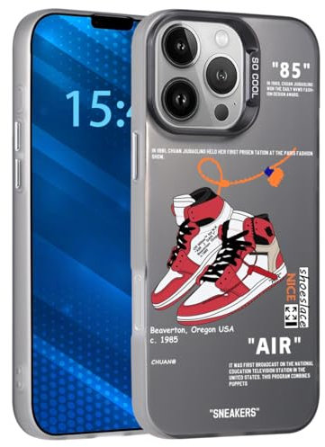 CHBSHENG Cooles Design Handyhülle für iPhone 15 Pro, für Jungen und Herren, ästhetisch, stoßfest, Basketball-Sneaker, Sport-Designer-Hüllen, kompatibel mit iPhone 15 Pro, Rot