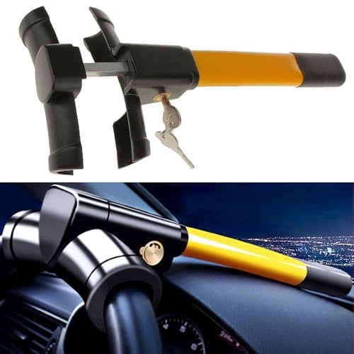 Kompatibel mit Ford Equator Sport, Lenkradschloss für Auto Lenkradsperre Wegfahrsperre Diebstahlschutz für Auto mit 2 Schlüssel, Type B