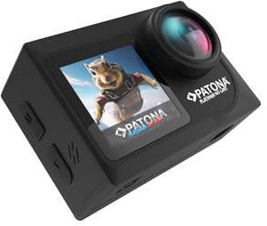 PATONA Platinum Action Cam Life SL4 5K | XDV App iOS & Android | 64MP 120° grandangolo | MicroSD | Dual Screen | Telecomando | Impermeabile fino a 30 m | Speaker | Stabilizzazione dell'immagine