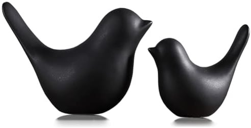 Junterone Bird Desktop Decoration Ornaments Home Decor Modern Style Black Decorative Ornaments for Cabinets for Bedroom Decoration