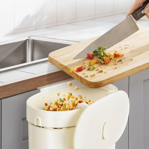 COZYTO EcoToss Exo Wall-Mounted Kitchen Bin 9.4L – Slim Cupboard Door Hanging Waste Bin with Dual-Opening Lid, Adhesive or Hook Installation, Indoor Space-Saving Bin for Kitchen or Bathroom