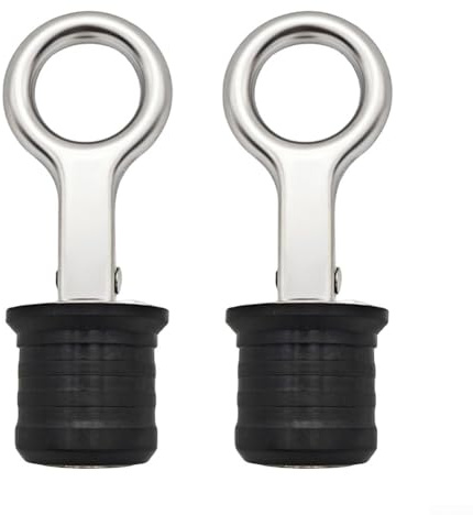 Boat And Lawn Roller Drain Stopper With Stainless Steel And Rubber Construction 2 Pieces Reliable Sealing Accessory For Marine And Garden Equipment