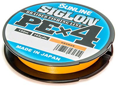 Sunline Siglon PE X4 Orange 150m geflochtene Schnur, Durchmesser/Tragkraft:0.296mm / 22.0kg