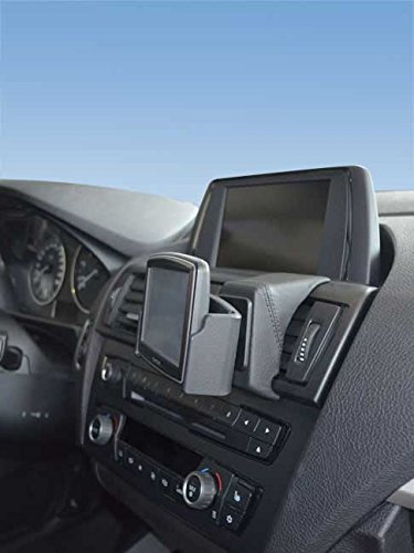 KUDA Handyhalterung passend für BMW 1er (F20) ab 10/2011 - Telefonkonsole für Smartphones, Handy, Navi und mehr – Kunstlederkonsole, schwarz, 292575