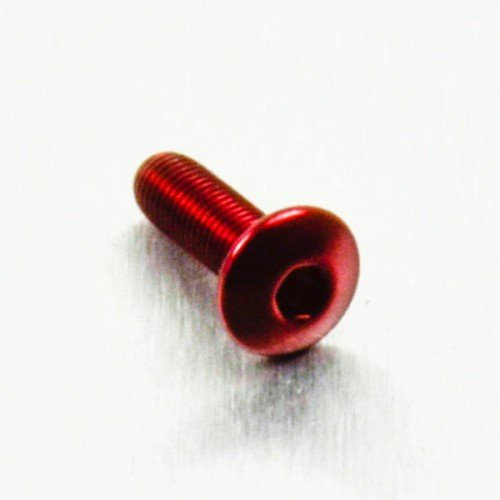 Pro-Bolt LFB412F Aluminium Linsenkopfschraube, M4 x 0.5mm x 12mm, Fein Rot